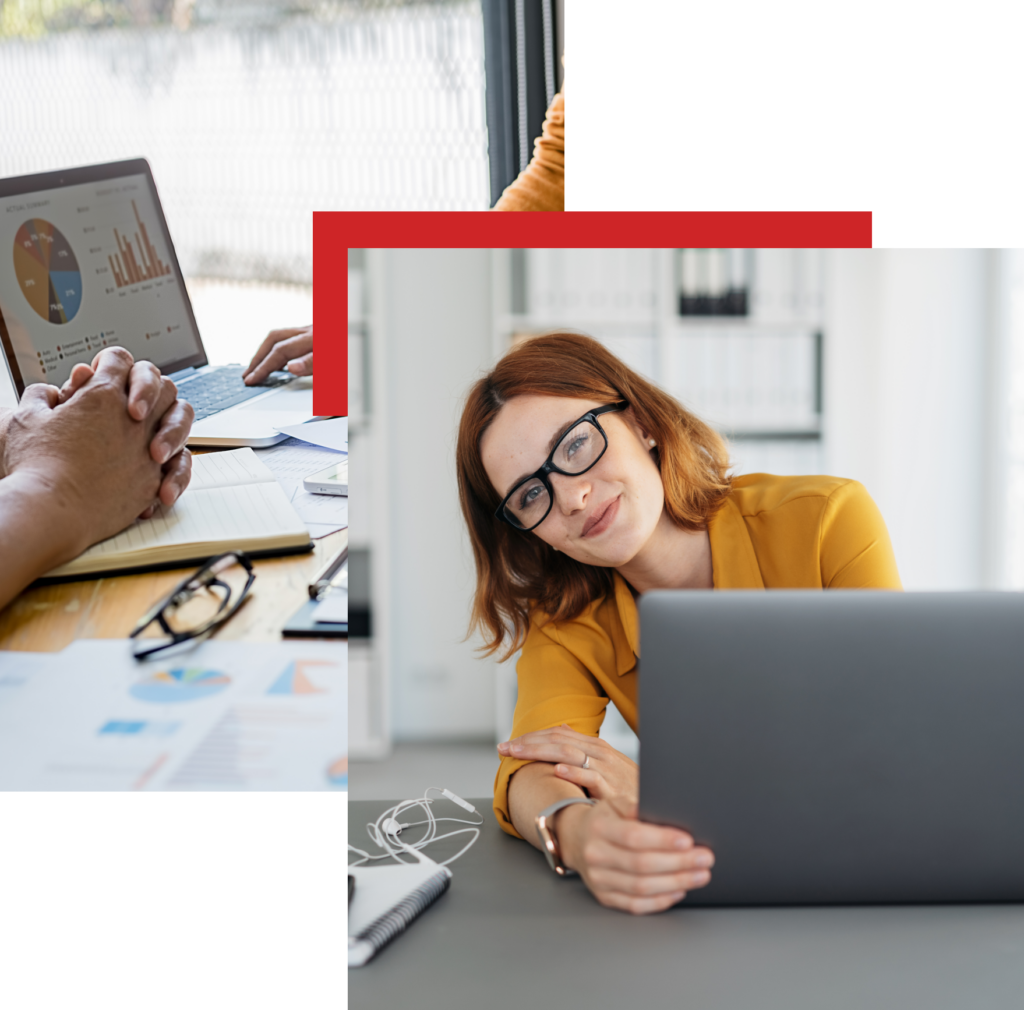 Girl working on laptop